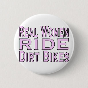 Women Ride Bikes 6 Cm Round Badge