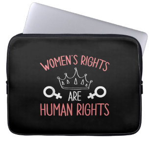 Women Rights Women's Rights Are Human Rights Femin Laptop Sleeve