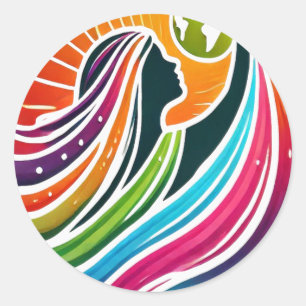 Women Rising Classic Round Sticker