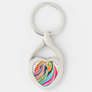 Women Rising Heart Key Ring