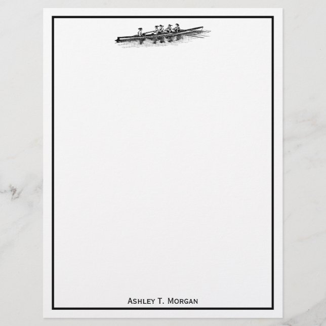 Women Rowing Rowers Crew Team Water Sports Black (Front)