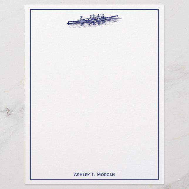 Women Rowing Rowers Crew Team Water Sports Blue (Front)