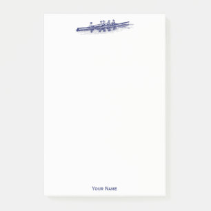 Women Rowing Rowers Crew Team Water Sports Blue Post-it Notes