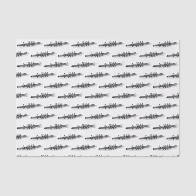 Women Rowing Rowers Crew Team Water Sports Tissue Paper (Front)
