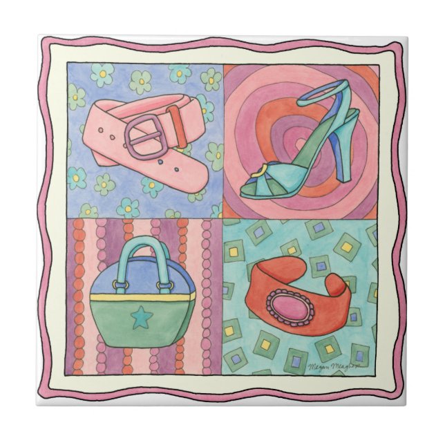 Women’s Accessories by Chariklia Zarris Ceramic Tile (Front)