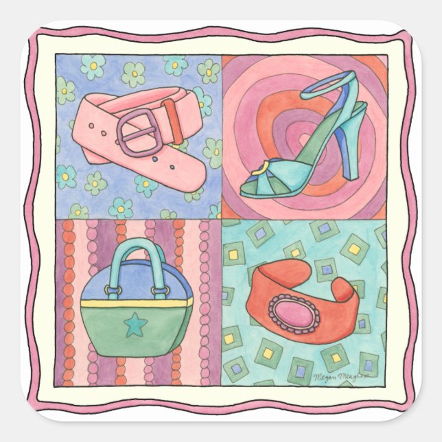 Women’s Accessories by Chariklia Zarris Square Sticker (Front)