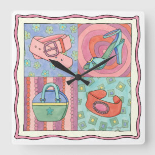 Women’s Accessories by Chariklia Zarris Square Wall Clock