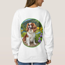 Women’s Cavalier Cute Dog Sweatshirt Hershey Pup