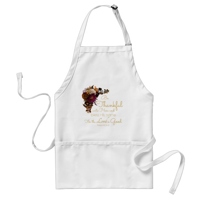 Women’s Christian Bible Faith Verse: Be Thankful Standard Apron (Front)