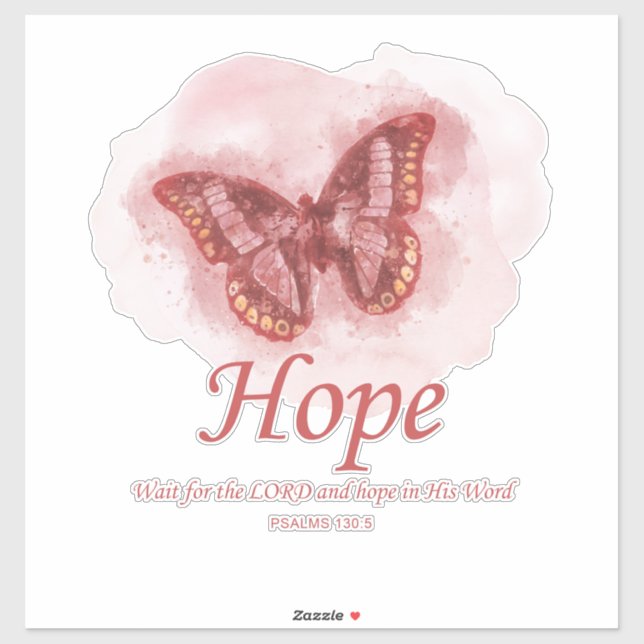 Women’s Christian Butterfly Bible Verse: Hope (Sheet)