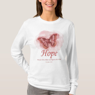 Women’s Christian Butterfly Bible Verse: Hope T-Shirt