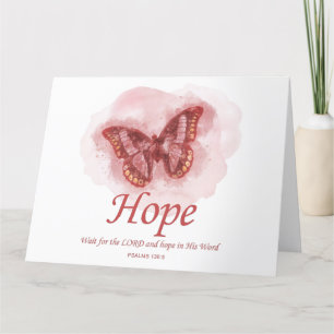 Women’s Christian Butterfly Bible Verse: Hope  Thank You Card