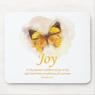 Women’s Christian Butterfly Bible Verse: Joy Mouse Pad