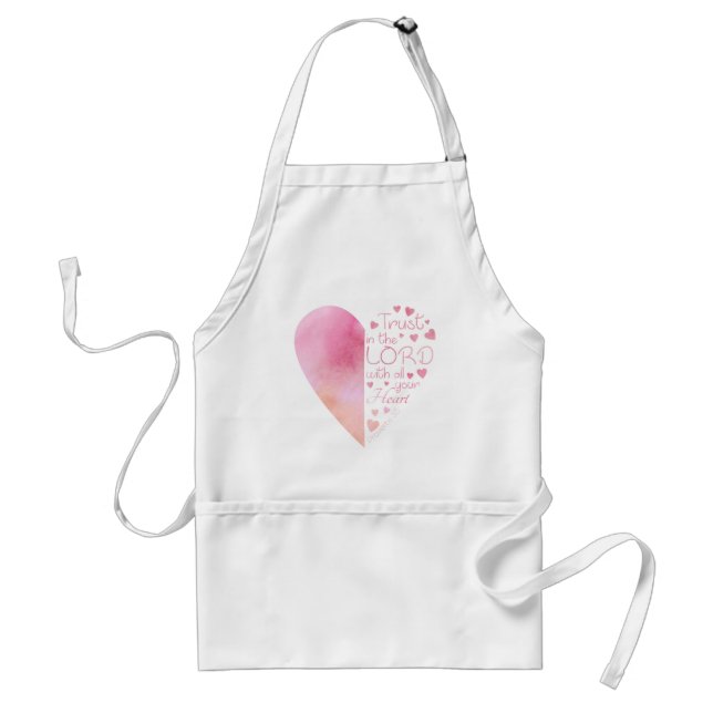 Women’s Christian Heart Faith Trust in the Lord Standard Apron (Front)
