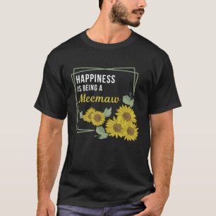 Women s Happiness Is Being A Meemaw Mother s Day M T-Shirt