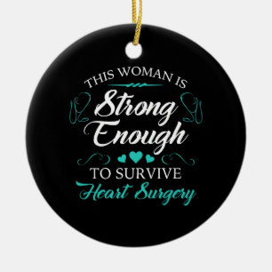 Women’s Heart Surgery Recovery Ceramic Ornament