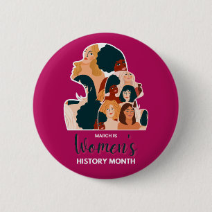 Women’s History Month 2026 6 Cm Round Badge