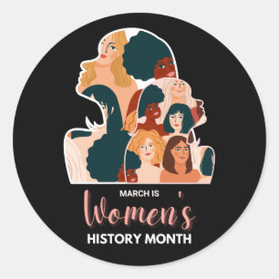 Women’s History Month Classic Round Sticker