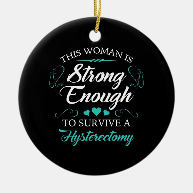 Women’s Hysterectomy Recovery Ceramic Ornament (Front)