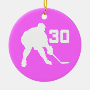 Women’s Ice Hockey Player Number 30 Gift Ornament