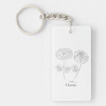 Women’s Marigold October Birth Month Keychain