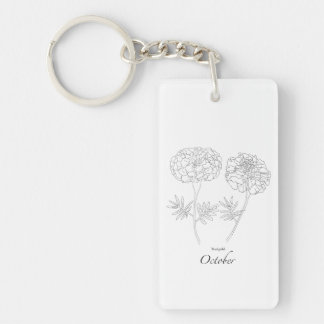 Women’s Marigold October Birth Month Keychain