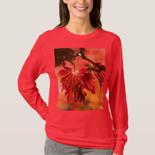 Women’s Red-Leaf Long Sleeve  T-Shirt