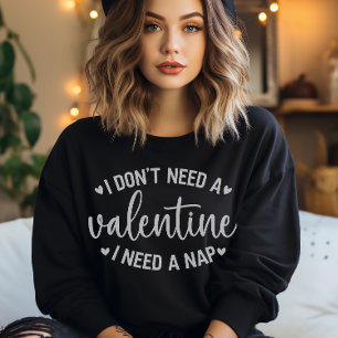 Women’s White Galentine’s Funny Sweatshirt 