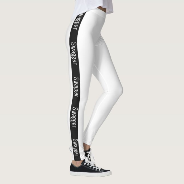 Women’s white leggings, yoga pants, activewear leggings (Right)