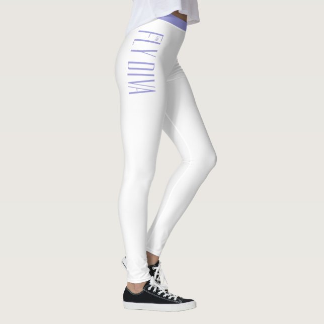 Women’s white leggings, yoga pants, activewear leggings (Right)