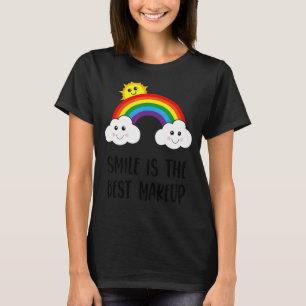 Women Saying Smile Is Best Makeup T-Shirt