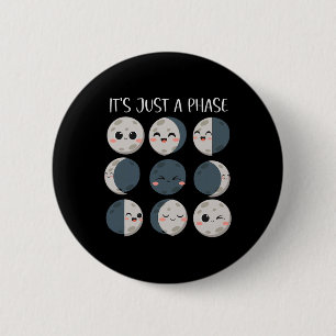 Women Science Teacher Moon Phases Scientist Ck To 6 Cm Round Badge