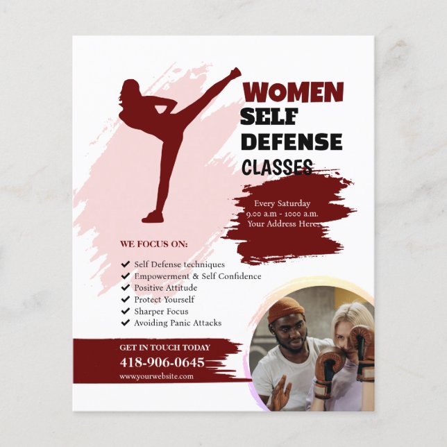 Women Self Defence Classes  Flyer (Front)