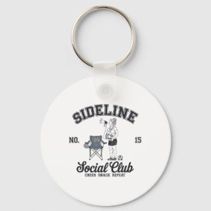 Women Sideline Social Club Soccer Mom Game Day _10 Key Ring