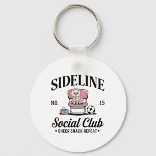 Women Sideline Social Club Soccer Mom Game Day _11 Key Ring
