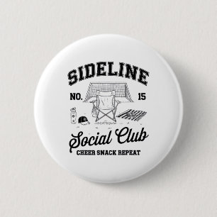 Women Sideline Social Club Soccer Mom Game Day _1 6 Cm Round Badge