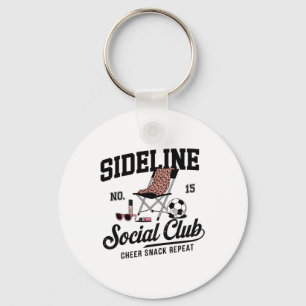 Women Sideline Social Club Soccer Mom Game Day _2  Key Ring