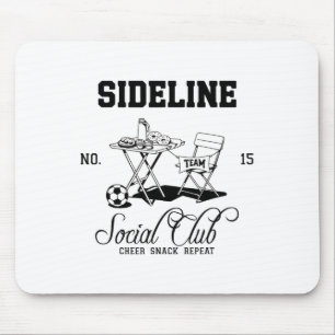 Women Sideline Social Club Soccer Mom Game Day _3 Mouse Pad