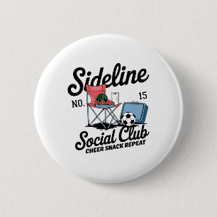 Women Sideline Social Club Soccer Mom Game Day _5 6 Cm Round Badge
