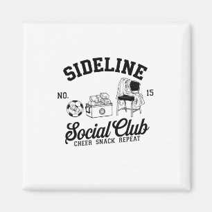 Women Sideline Social Club Soccer Mom Game Day _9 Magnet