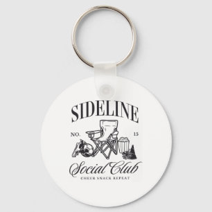 Women Sideline Social Club Soccer Mom Game Day Mot Key Ring