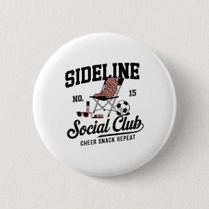 Women Sideline Social Club Soccer Mum Game Day _2  6 Cm Round Badge
