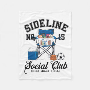 Women Sideline Social Club Soccer Mum Game Day _3 Fleece Blanket