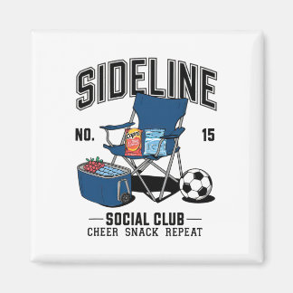 Women Sideline Social Club Soccer Mum Game Day _6  Magnet