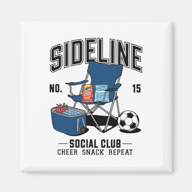 Women Sideline Social Club Soccer Mum Game Day _6  Magnet (Front)