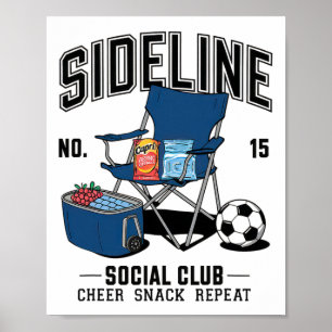 Women Sideline Social Club Soccer Mum Game Day _6 Poster