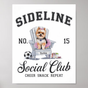 Women Sideline Social Club Soccer Mum Game Day _7 Poster
