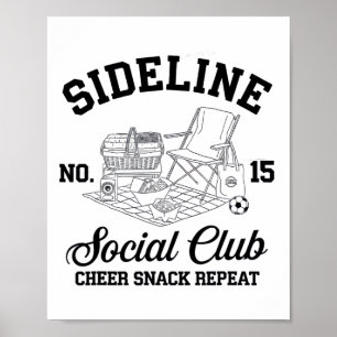 Women Sideline Social Club Soccer Mum Game Day _8 Poster