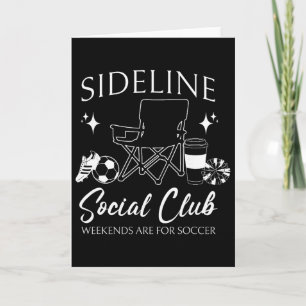 Women Sideline Social Club Soccer Mum Game Day Mot Card