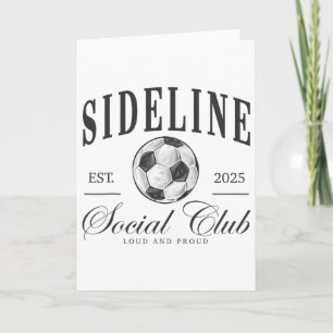 Women Sideline Social Club Soccer Mum Game Day Mot Card